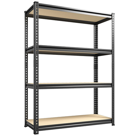 REIBII Storage Shelves Adjustable Metal Shelving 1600LBS Garage Shelves Industrial Metal Shelves 4 Tier Garage Shelving for Warehouse Basement Kitchen Pantry Closet, 11.8" D x 23.6" W x 56.7" H REIBII