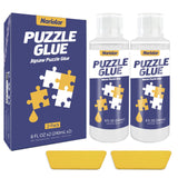 Nariolar Puzzle Glue Clear 2 * 8 Oz (2 * 240ml) with Applicator, Jigsaw Puzzle Glue for 6000/10000/12000 Pieces, Framing Puzzles, Quick Drying Nariolar