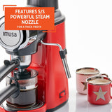 Imusa 4 Cup Epic Electric Espresso/Cappuccino Maker (Cafe Cubano, Cortadito, Colada, Cafe con Leche), Red IMUSA USA