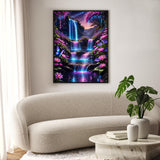 Diamond Art Kits for Adults Shiny Waterfall, DIY 5D Diamond Painting Kit for Beginners Flower, Full Round Drill Gem Art Dots for Adults, Perfect for Home Wall Decor 12X16 Inch Okarina