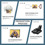 6 Pack Sublimation Slate Blanks Custom Stone Slate Picture Frame Heat Transfer Rock Photo Plaque 5.7x7.7 Inch with Display Stand Decoration for Desktop Souvenir DIY Personalized Gift ORJ