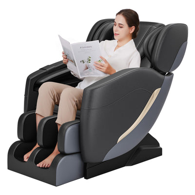 SMAGREHO 2025 Zero Gravity Massage Chair Full Body, with 6 Auto Modes, Foot Massage, Waist Heating, Bluetooth, Black