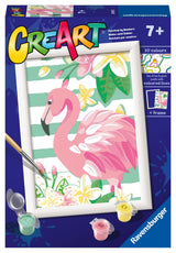 Ravensburger CreArt Think Pink Paint by Numbers Kit for Kids & Adults - All-Inclusive DIY Painting Kit with Premium Canvas | Detailed Flamingo Artwork | Ideal for Beginners & Art Enthusiasts Ravensburger