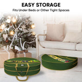 BALEINE Premium Wreath Storage Container, Oxford Christmas Wreath Storage Bags with Durable Tarp Material and Reinforced Handle for Holiday Xmas (Green, 30") BALEINE