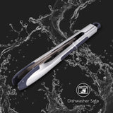 KITCHENDAO Tongs for Cooking with Silicone Tips 12 Inch, One-handed for Convenience, Soft-touch Handle, Silicone Tipped Stainless Steel Kitchen Food Grill BBQ Tongs for Non-stick Cookware Air Fryer KITCHENDAO