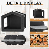 Cat Wall Shelves and Perches - House Fit for Cats Up to 25Lbs, 1 Condo and 3 Large Steps With Scratching Pad, Climbing Shelf for Indoor, Furniture ugiftt