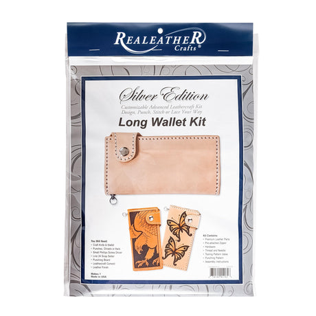 Realeather Silver Edition Long Leather Wallet Leathercraft Kit Realeather