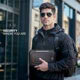 Portable Pistol Safe Biometric Gun Safe with Keys Quick Access Smart Fingerprint Handgun Safe, Keypad for Cars, Travel, Nightstand, Bedside 20002-SF MAXSafes