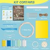 EDUMAN Make Your Own Clay Geodes Wind Chime for Home Garden Decoration, Arts and Crafts for Kids Ages 8-12, Wind Chime Craft Kit for Kids Learning & Educational Project Birthday Gifts for Boys & Girls EDUMAN