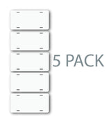 License Plate Blank (5, White) Wrapco