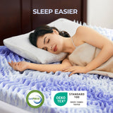 Dreamsmith 3 Inch 7-Zone Twin Memory Foam Mattress Topper, Cooling Gel Infused Foam Mattress Pad, Twin Size Bed, CertiPUR-US Certified, Dorm Room Essentials Dreamsmith