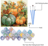 Apcufir Pumpkins Paint by Numbers for Adults Beginners,Fall Paint by Number Kits,DIY Paint by Numbers on Canvas Oil Painting for Home Wall Decor16X16 Inch Apcufir