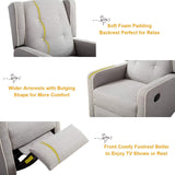 CANMOV Swivel Rocker Recliner Chair, Nursery Glider Chair, Nursery Rocking Chairs, Manual Reclining Chair, Grey CANMOV