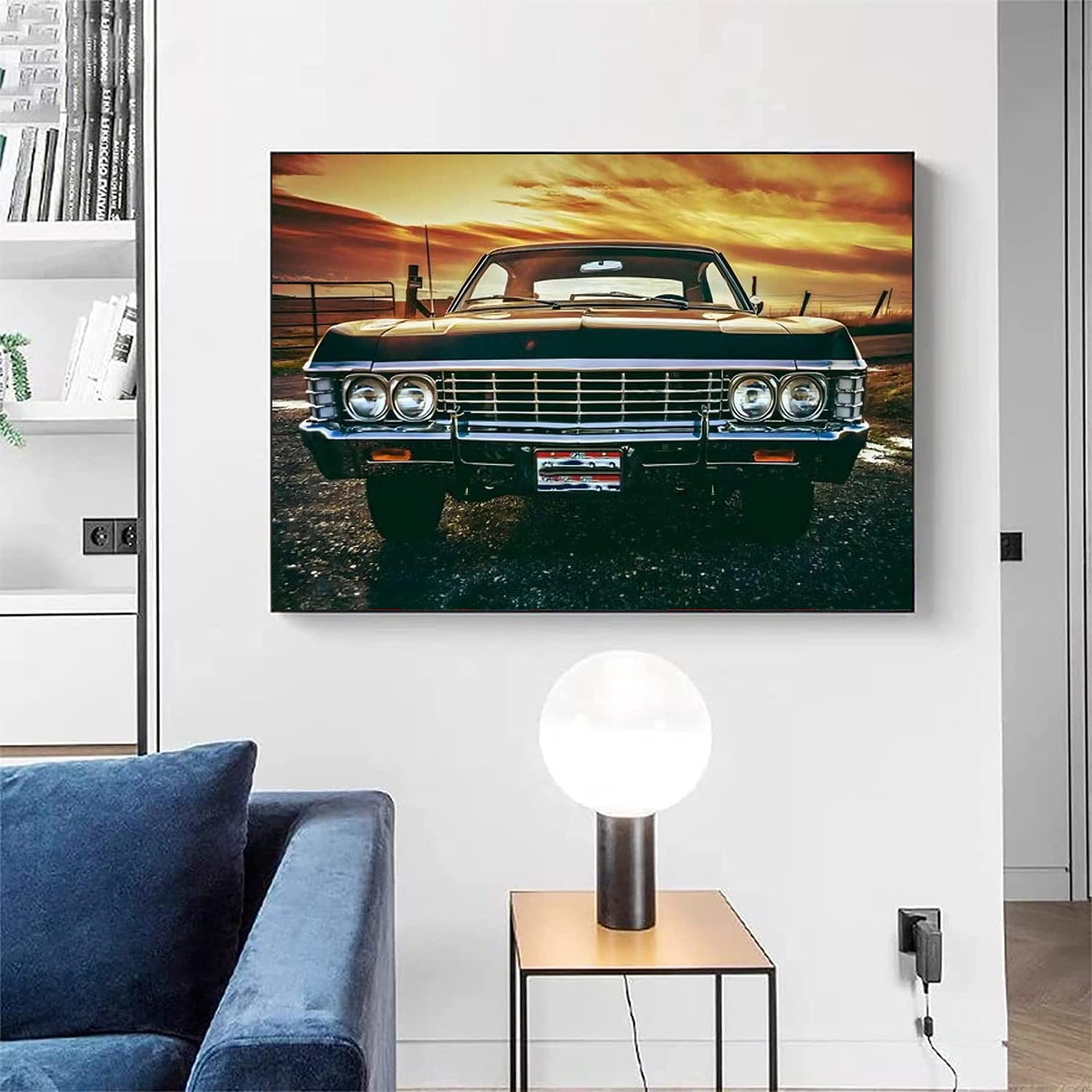 HONGJIE 5D DIY Diamond Art Painting Kit Supernaturall Car 16X12 inches Round Full Drill Crystal Rhinestone Embroidery Cross Stitch Arts Craft for Home Wall Decor Gift. Hongjie
