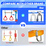 Dollate Ninja Warrior Obstacle Course for Kids - 65FT, Outdoor Obstacle Course 14 Accessories, Swings, Monkey Bars, Arm Trainers - Suitable for Boys and Girls 3+ - 440 lbs Capacity Dollate