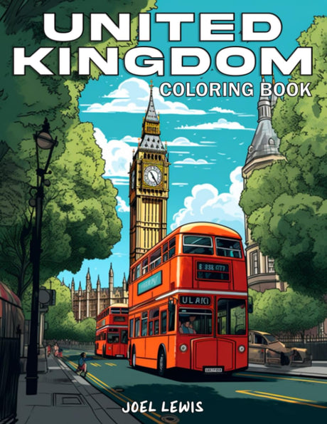 United Kingdom: A Geographic Coloring Book For Adults Majosta