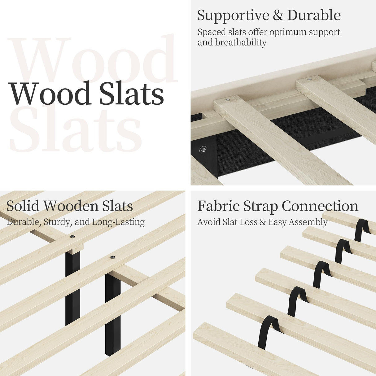 Yaheetech Queen Bed Frame with Headboard, Upholstered Headboard with Charing Station and Storage Shelf, Platform Bed Frame, No Box Spring Needed, Easy Assembly, Beige Yaheetech