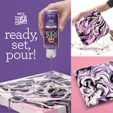 Apple Barrel Ocean Vibe Pre-Mixed Set, Set of 4 Fluid Ready Pour Paints Perfect for DIY Arts and Crafts Projects, 13479E Apple Barrel