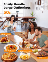 Nuwave Bravo XL Pro Air Fryer Toaster Oven, Improved 100% Super Convection, Quicker & Crispier Results, 100 Presets, Multi-Layer Even Cooking, 50-500F, Smart Probe, PFAS Free, 30QT, Stainless Steel Nuwave