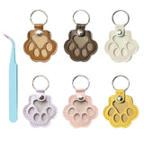 Xoprmey 6Pcs Pet Hair Storage Keychain - Dog Cat Paw Shaped Keychain,Pet Hair Keepsake Keychains,Pet Memorial Gifts for Bag Purse Paw Charm Key Holder Xoprmey