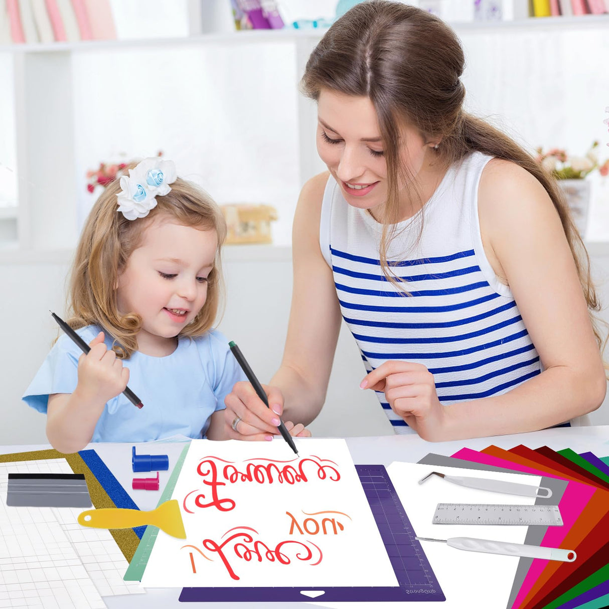 The Ultimate Accessories and Supplies Bundle for Cricut Makers and All Explore Air - The Perfect Bundle/Tool Kit for Beginners, Pros and Skilled Crafters - Instantly Create Amazing Crafting Projects Dimflue