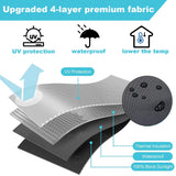 EUIQUE Portable Blackout Curtains for Bedroom Window (Upgraded 420D Fabric), 100% Blackout Blinds Shades No Drill Travel Blackout Window for Nursery Room RV Car, 40 x 57 inch EUIQUE