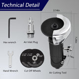 HYFN Air Cut Off Tool,2Pc 3-Inch Cutting Wheels,Cutoff Tool 20000RPM,Air Cutting Tool Wheel Protection,Air Tools Alloy Steel Complete,Pneumatic Cut Off Tool,Air Tool HYFN