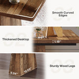 Tribesigns 63-Inch Executive Desk, Large Office Computer Desk with Double Pedestal, Modern Simple Workstations Writing Table Conference Table Business Furniture for Home Office, Espresso Brown Tribesigns