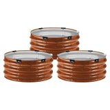 VEVOR 3 Pcs 2x2x1ft Round Galvanized Raised Garden Bed Kit, Outdoor Metal Raised Beds for Gardening Vegetables, Easy Assembly Garden Planter Box for Flowers Fruits with Open Base VEVOR