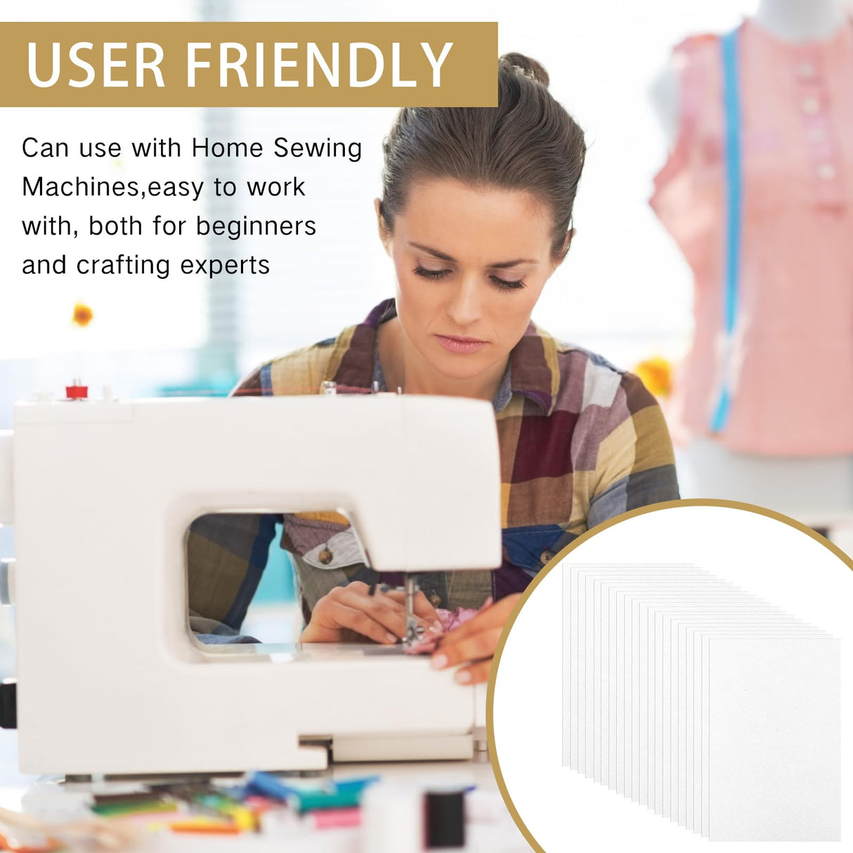 Innconee 15 Pcs Embroidery Foam 3mm Thick 10 x 15 Inch 3D Puffy EVA Foam Sheets for 3D Embroidery Arts and Crafts, DIY Projects, Hand Sewing, Quilting, Hats, Cosplay Costumes, Bags(White) Innconee