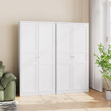 LISSIMO Metal Armoire Wardrobe Closet Cabinet,White Armoire Wardrobe Closets Storage Cabinets with Doors and Adjustable Shelves for Laundry Room,Bedroom,Bathroom LISSIMO