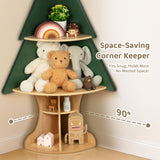 OOOK Kids Book Shelf Tree Bookshelf for Kids, Corner Bookshelf with Storage, Montessori Book Shelf for Classroom, Playroom, Bedroom, Nursery OOOK