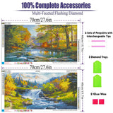 2 Pack Diamond Painting Kits，Large 5D DIY Landscape Diamond Painting Kits for Adults，DIY Full Drill Crystal Rhinestone Arts and Crafts，Lake Gem Art Painting with Diamond Home Wall Decor (28X16inch) OFRKE