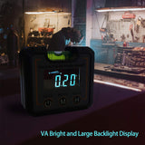 Digital Electronic Level and Angle Gauge, Angle Finder with Bubble Level and Magnetic Base, High Contrast Display for All Environment, Measuring Tool for Carpentry, Building, Automobile, Masonry Inkuen