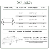 Softalker Spring Checkered Tablecloth Rectangle, Heavy Weight Linen Cotton Gingham Boho Table Cloth with Tassel, Wrinkle Free Buffalo Plaid Table Cover for Dining/Party/Outdoor - 55 x 84 Inch, Sage Softalker