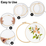 6 Pcs Embroidery Hoop 6 Size, Round Plastic Cross Stitch Hoop with 16 Needles (3.6In to 10.7 in), Small Embroidery Hoop, Cross Stitch Hoops and Frames, Suitable for Embroidery, Craft Sewing Phinus