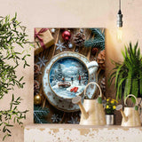 Tucocoo Christmas Themed Latte Paint by Numbers Kits 16x20 inch Canvas Xmas Winter Snow Scene Coffee DIY Oil Painting for Adults Beginner with Brushes and Acrylic Pigmen-Christmas Decor(Frameless) Tucocoo