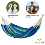 CHULIM Brazilian Double Hammock with Tree Straps,Extra Large 240x160cm,2 Persons Hammock for Backyard Patio Outdoor and Indoor,450lbs Weight Capacity,Soft Woven Cotton Fabric CHULIM