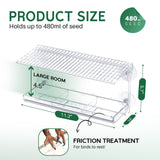 SUNALLY Window Bird Feeder for Outdoors, Clear Bird Feeders Window Mounted with Strong Suction Cups, Transparent Bird House Outside Wild Bird Watching for Garden, Yard, Elderly Kids Viewing SUNALLY