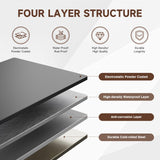 PEUKC Display Cabinet with Glass Doors, 67-inch Curio Cabinets with 4 Adjustable Shelves, HD&Tempered Glass Cabinet Display Case for Home, Office, Clinic, Pantry, Assemble Required, Black PEUKC