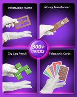 AEROQUEST Magic Kit for Kids, 300+ Magic Tricks Perfect Toy for Boys and Girls, Magic Wand Magician Set with Instruction Manual and Video for Beginners Ages 6 7 8 9 10 11 12 Years Old AEROQUEST