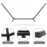 Lazy Daze Hammocks Double Hammock with 9ft Space-Saving Steel Stand Includes Portable Carrying Case, 450 Pounds Capacity (Natural) Lazy Daze Hammocks