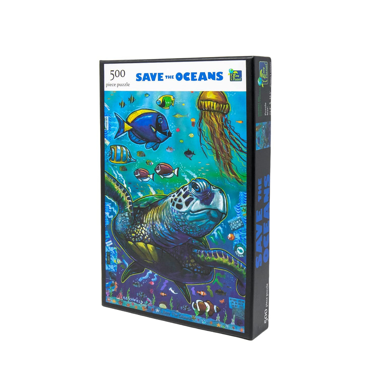 Save The Oceans 500 Piece Jigsaw Puzzle 17" x 22" Finished Size – Ocean Theme Jigsaw Puzzles for Adults and Kids Easy Planet