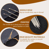 50 PCS Large Eye Embroidery Needles, 5 Sizes, Stainless Steel Yarn Knitting Needles for Hand Sewing (Pointed) KATIZO