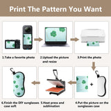 6 Pcs Sublimation Sunglasses Case Blanks Set,Sublimation Blanks Sunglass Case Neoprene Sunglass Case for Sublimation Blanks Sunglasses Travel Case Soft With Mountain Buckle Heat Transfer Printing Dye KKSUBCA