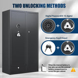 KAER 15-20 Gun Safes for Home Rifle and Pistols,Gun Safe,Rifle Safe,Large Gun Safes for Home and Shotgun,Rifle Gun Safe with Digital Keypad,Drawer,Removable Shelf (Unassembled) KAER