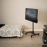 VIVO Mobile TV Display Stand for 13 to 42 inch LED LCD Flat Panel Screens, Rolling Floor Stand Height Adjustable Mount with Wheels STAND-TV07W VIVO