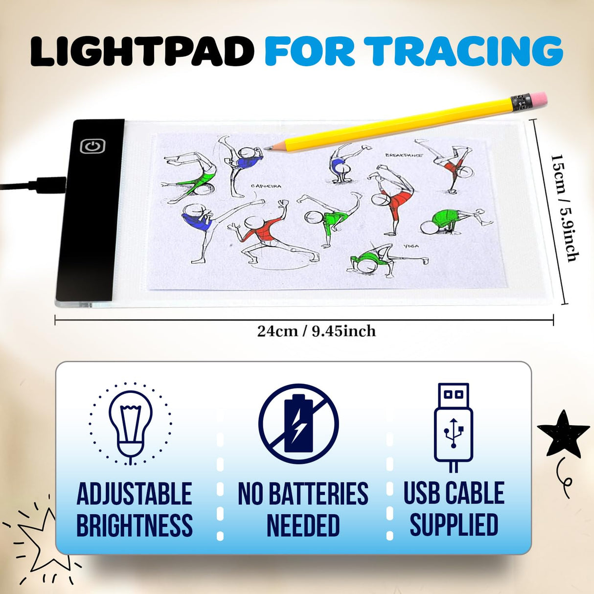Molcey Flip Book Kit with LED Light Pad. Includes Flipbook Kit Starter Animation, 240 Sheets Blank Animation Paper and Instructions for Making Flip Books, LED Light Pad. for Kids 9-12 6-8 Molcey