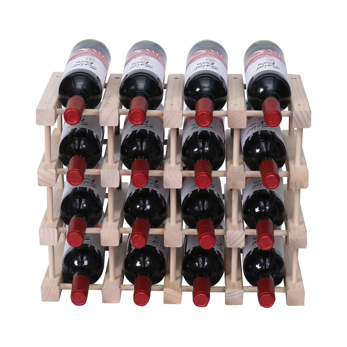 guilai Wooden Stackable Storage Modular Small countertop Wine Rack Cab ...
