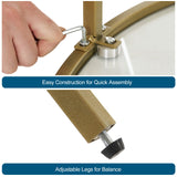 VINGLI Glass Coffee Table, 25.6" Round Champagne Gold Coffee Tables for Living Room, 2-Tier Glass Top Coffee Table with Storage Clear Coffee Table, Simple & Modern Center Table for Small Space VINGLI